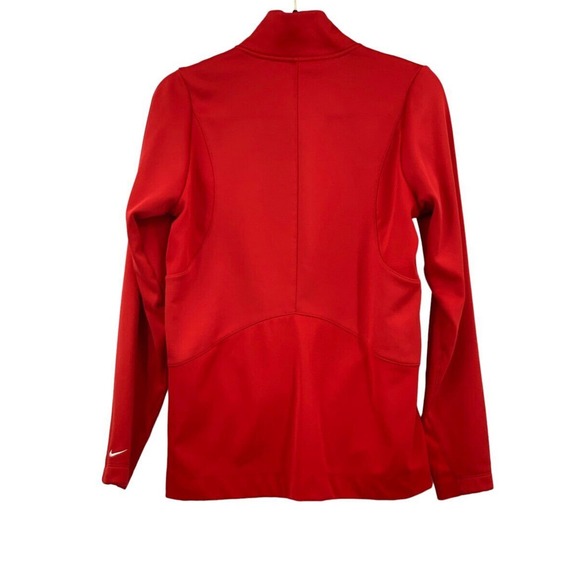 Nike Golf Tour Performance Therma Fit LS 1/2 Zip Pullover Jacket Red L - Picture 7 of 7